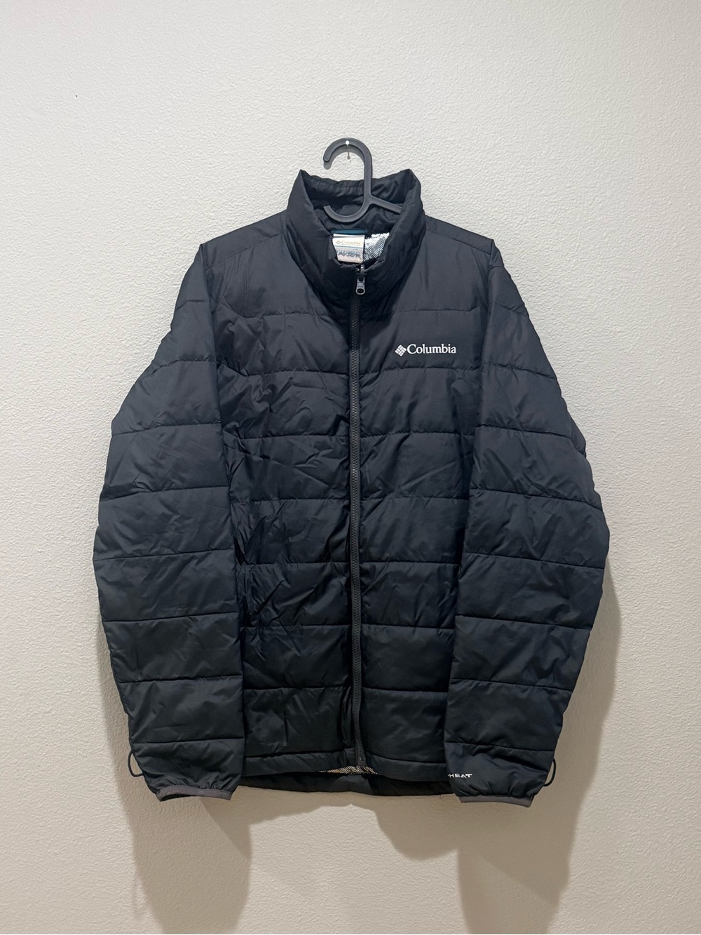 Columbia Black Omni Heat Full Zip Puffer Jacket Size S